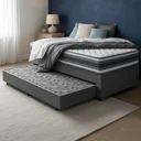 Ver imagem 1 de Cama Box com Colchão de Espuma D45 Double Face Territory Hellen + Auxiliar de Espuma Unique