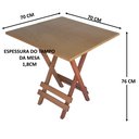 Ver imagem 3 de Jogo Mesa Dobrável Mel 70x70 E 4 Cadeiras Estofadas Creme Premium