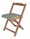 Ver imagem 7 de Jogo Mesa Dobrável Mel 70x70 E 4 Cadeiras Estofadas Creme Premium