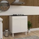 Ver imagem 4 de Balcão de Cozinha Fabi para Fogão Cooktop 4 Bocas Móvel Armário Funcional Branco Mobília Decor