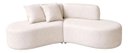 Ver imagem 2 de Sofá Virginia 250cm Luxo Sala Salão 3 Lugares Bouclé:bege/liso