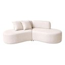 Ver imagem 2 de Sofá Virginia 250cm Luxo Sala Salão 3 Lugares Bouclé:bege/liso
