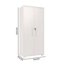 Armário Multiuso 2 Portas Branco Atenas Fênix - 4