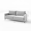 Ver imagem 6 de Sofá 3 Lugares Sevilha Living Linho Cinza 200cm