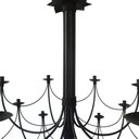 Ver imagem 4 de Lustre Triplo de Metal Rústico com 24 Bocais para Iluminação de Casa Grande