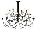 Ver imagem 1 de Lustre Triplo de Metal Rústico com 24 Bocais para Iluminação de Casa Grande
