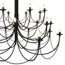 Ver imagem 5 de Lustre Triplo de Metal Rústico com 24 Bocais para Iluminação de Casa Grande