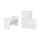 Ver imagem 1 de Quarto Infantil Guarda Roupa com Comoda e Berço - Fdecor