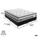 Ver imagem 3 de Cama Box Queen e Colchão Molas Ensacadas Berlim Probel:preto