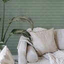 Ver imagem 3 de Papel de Parede Adesivo Tijolinho em Tons de Verde Menta 12m