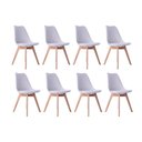 Ver imagem 1 de Kit 08 Cadeiras Leda Eames Jantar Cozinha com Assento Estofado Branco
