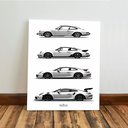 Ver imagem 5 de Kit 3 Quadro Decorativo Carro Esportivo 911 Hypercar Super Qualidade Premium Luxo Moderno 40x28cm