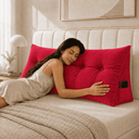 Ver imagem 5 de Almofada Encosto Triangular Cama Leitura Cabeceira Suede