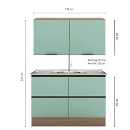Composição Cozinha Modulada Etna 2 Peças Poliman - 3