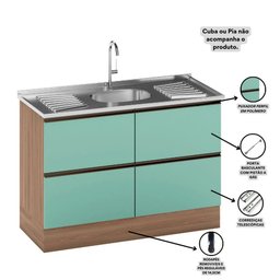 Composição Cozinha Modulada Etna 2 Peças Poliman - 5