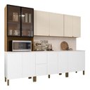Ver imagem 1 de Cozinha Modulada Art 6 Peças Composição 3 Freijó Ártico Soft – Kits Paraná