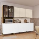 Ver imagem 3 de Cozinha Modulada Art 6 Peças Composição 3 Freijó Ártico Soft – Kits Paraná