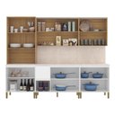 Ver imagem 2 de Cozinha Modulada Art 6 Peças Composição 3 Freijó Ártico Soft – Kits Paraná