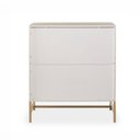Ver imagem 7 de Cômoda Square para Quarto 3 Gavetas Pés de Metal 80cm Off White Dourado Casavee