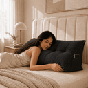 Ver imagem 6 de Almofada Encosto Triangular Cama Leitura Cabeceira Suede