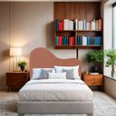 Ver imagem 2 de Cabeceira Casal Estofada para Cama Box em Bouclé