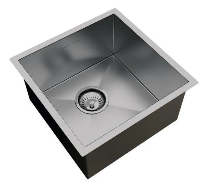 CUBA DE INOX CALHA UMIDA QUADRATTA 350X350 1142 EMBUTIR OU SOBREPOR VALV 4 1/2