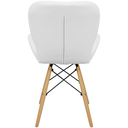 Ver imagem 5 de Kit 4 Cadeiras Charles Eames Eiffel Slim Wood Estofada - Branca