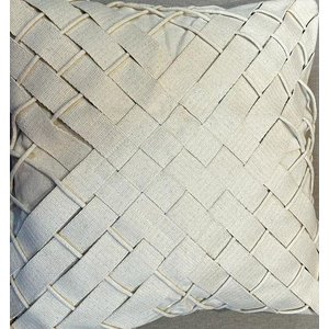 Almofada Trance Diagonal C/ Corda 0,50x0,50 Off-white