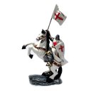 Ver imagem 1 de Cavaleiro Templário com Cavalo e Bandeira 00061 Prateado