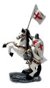 Ver imagem 1 de Cavaleiro Templário com Cavalo e Bandeira 00061 Prateado