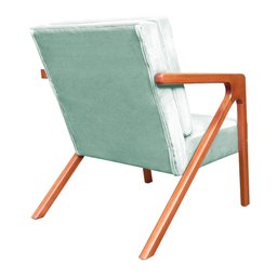 Poltrona Monalisa Decorativa Veludo Cores - DS Estofados - Acqua - 3