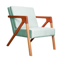 Poltrona Monalisa Decorativa Veludo Cores - DS Estofados - Acqua - 1