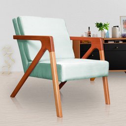 Poltrona Monalisa Decorativa Veludo Cores - DS Estofados - Acqua - 5