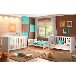 Berço Mini Cama 3 em 1 Multifuncional 133cm x 80cm Branco - 5 Berço Mini Cama 3 em 1 Multifuncional 133cm x 80cm Branco - 5