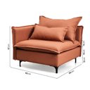 Ver imagem 4 de Sofá Modular Braço Lateral com Pé Metal Sôma CabeCasa MadeiraOriginals