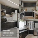 Ver imagem 7 de Balcão de Cozinha Agata 2 Portas MDP 80cm Branco e Preto Madesa