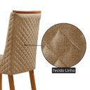 Ver imagem 5 de Mesa de Jantar Milena 180cm Tampo MDF Vidro Canto Copo com 6 Cadeiras Yasmin