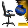 Cadeira Gamer Bright com Ajuste de Altura e Base Giratória Azul Preto - 4
