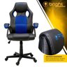 Cadeira Gamer Bright com Ajuste de Altura e Base Giratória Azul Preto - 6