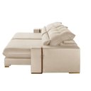 Ver imagem 5 de Sofá Retrátil Reclinável 230 cm Malta Linho Off White Yescasa
