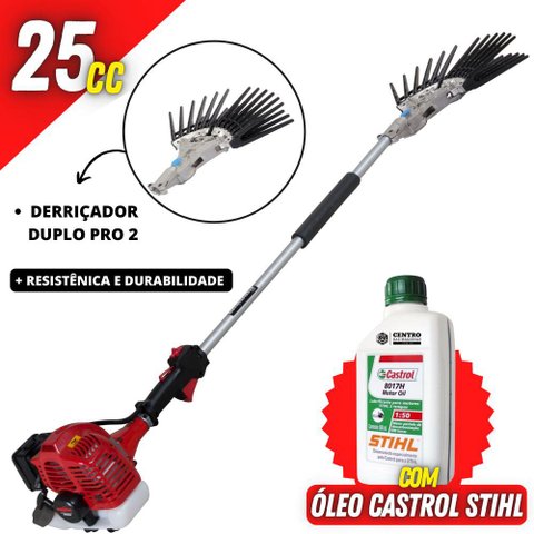 Derriçadeira Mãozinha de Café 2T Kawashima + 01 Óleo Lubrificante Castrol Stihl de 500ml