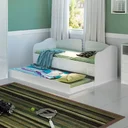 Ver imagem 1 de Cama Bicama Solteiro 2 Gavetas com Cama Auxiliar Branco