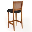 Ver mais imagens de Kit 02 Banquetas Altas Para Cozinha Sala De Jantar Encosto Em Tela Zion L02 Facto Preto - Lyam