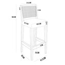 Ver imagem 5 de Kit 02 Banquetas Altas Para Cozinha Sala De Jantar Encosto Em Tela Zion L02 Facto Preto - Lyam