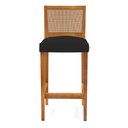 Ver imagem 6 de Kit 02 Banquetas Altas Para Cozinha Sala De Jantar Encosto Em Tela Zion L02 Facto Preto - Lyam