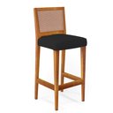 Ver imagem 3 de Kit 02 Banquetas Altas Para Cozinha Sala De Jantar Encosto Em Tela Zion L02 Facto Preto - Lyam