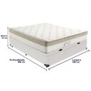 Ver imagem 6 de Cama Box Baú Branco e Colchão King Best Molas Ensacadas Casal 138x188x33 Anjos