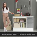 Ver imagem 7 de Balcão Multiuso 120cm 2 Portas 3 Gavetas Agata Madesa