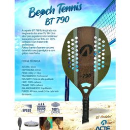 Raquete de Beach Tennis Carbono BT 790 Acte - Marron - 3