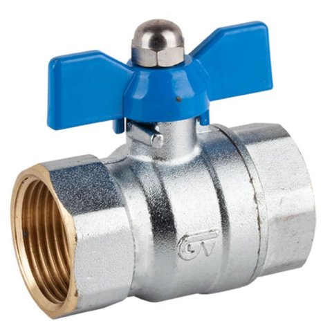 Válvula Esfera em Latão F-f Bsp Pn25 Borboleta 3/4"" - 3035 05 - Genebre Válvula Esfera em Latão F-f